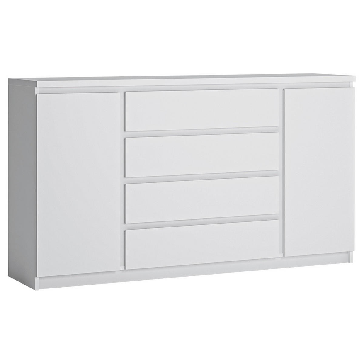 SIDEBOARD Fortaleza-129 - Weiß, Holzwerkstoff (165/93/40cm) - Lomado