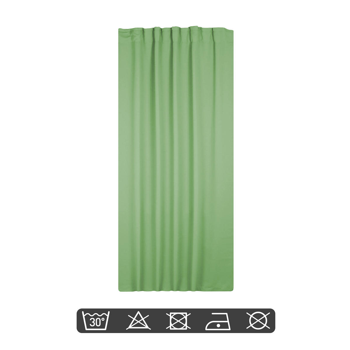 VERDUNKELUNGSVORHANG Kräuselband 140/245 cm Grün - Grün, Textil (140/245cm) - TiborTex