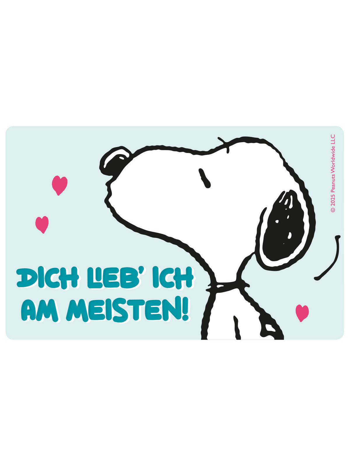 BROTDOSE The Peanuts Snoopy Dich lieb ich am meisten! Rosa 17,5 x 12,8 x 6,9 cm - Rosa, Kunststoff (17.5/6.9/12.8cm) - United Labels