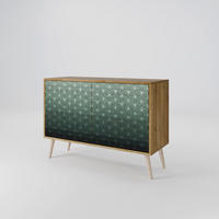SIDEBOARD ORNAMENTAL GLIMMER, Eicheneffekt, 111x42x77,5 cm, 2 Türen - Eichefarben/Buchefarben, Holzwerkstoff/Buchenholz (111/77.5/42cm) - SpaceRebels
