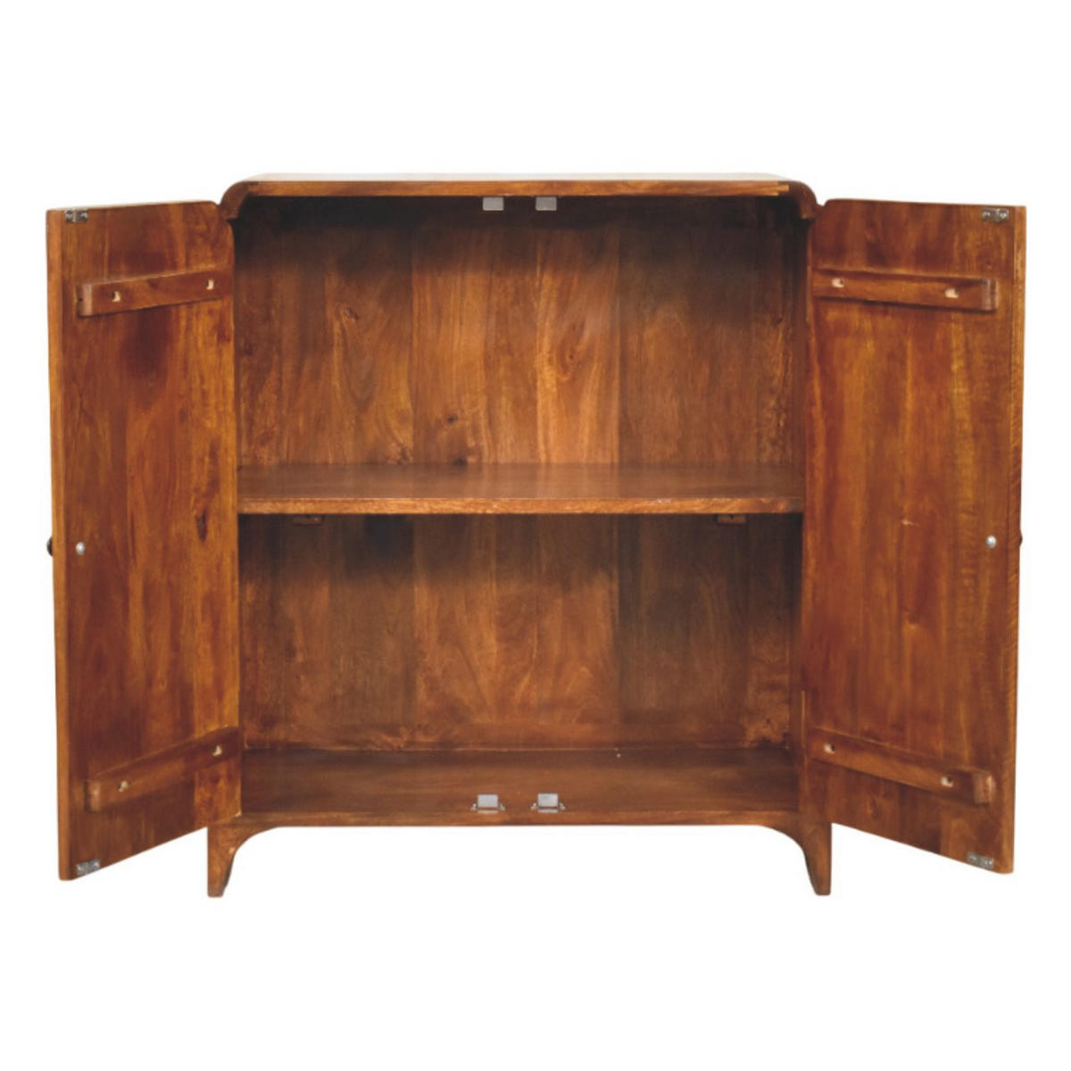 SIDEBOARD Rich-Kastanien-Finish, 2 Regale innen, Braun - Braun, Holz (35/80/70cm) - Artisan Furniture
