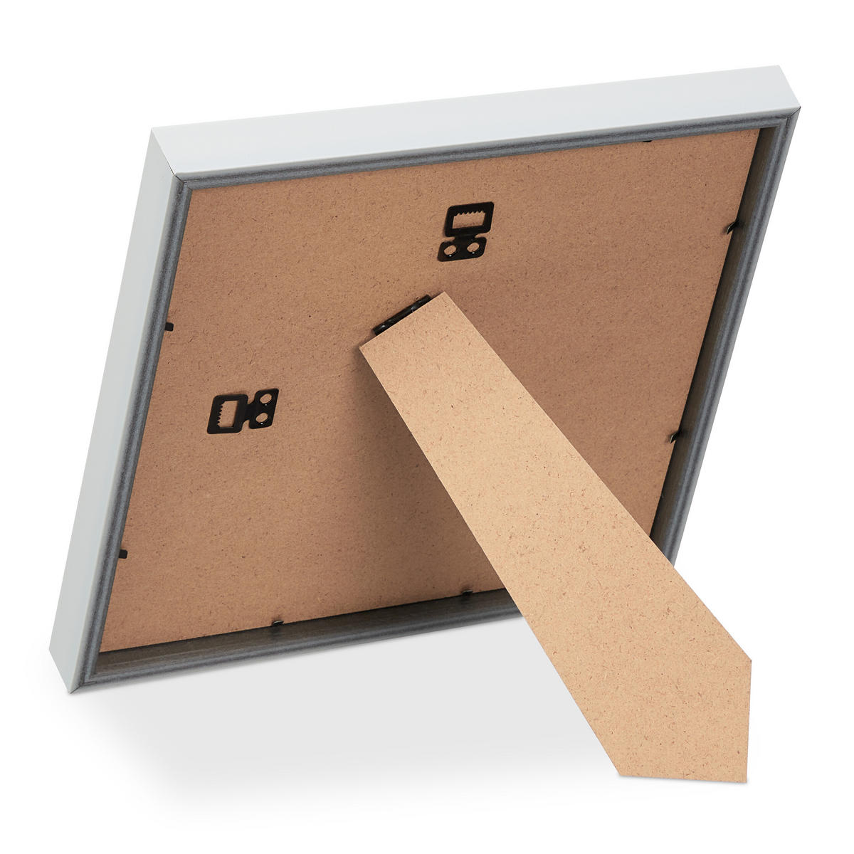 2XBILDERRAHMEN - Weiß, Glas/Kunststoff (27/27/2.5cm) - Relaxdays