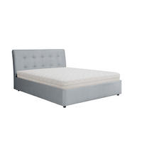POLSTERBETT mit Bettkasten und Matratze SOLIS, Hellgrau, 140x200 cm - Hellgrau, Textil (140/200cm) - KS Home Concept