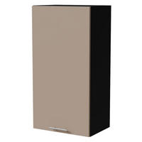 HÄNGESCHRANK Brerra W4/50 Schwarz / RAL 1019 graubeige Matt 50 / 32,5 / 96cm - Graubraun/Schwarz, Holz/Holzwerkstoff (50/96/32.5cm) - Feldmann-Wohnen