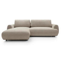 ECKSOFA mit Schlaffunktion 270 cm Ralto, Links, Beige - Beige, Holz (270/167cm) - Emporius