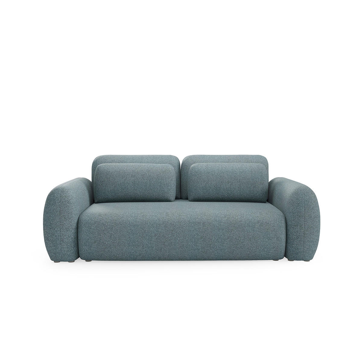 SOFA Carmela 3 Sitzplätze Blau - Blau, Holz (266/95/121cm) - Petits-meubles