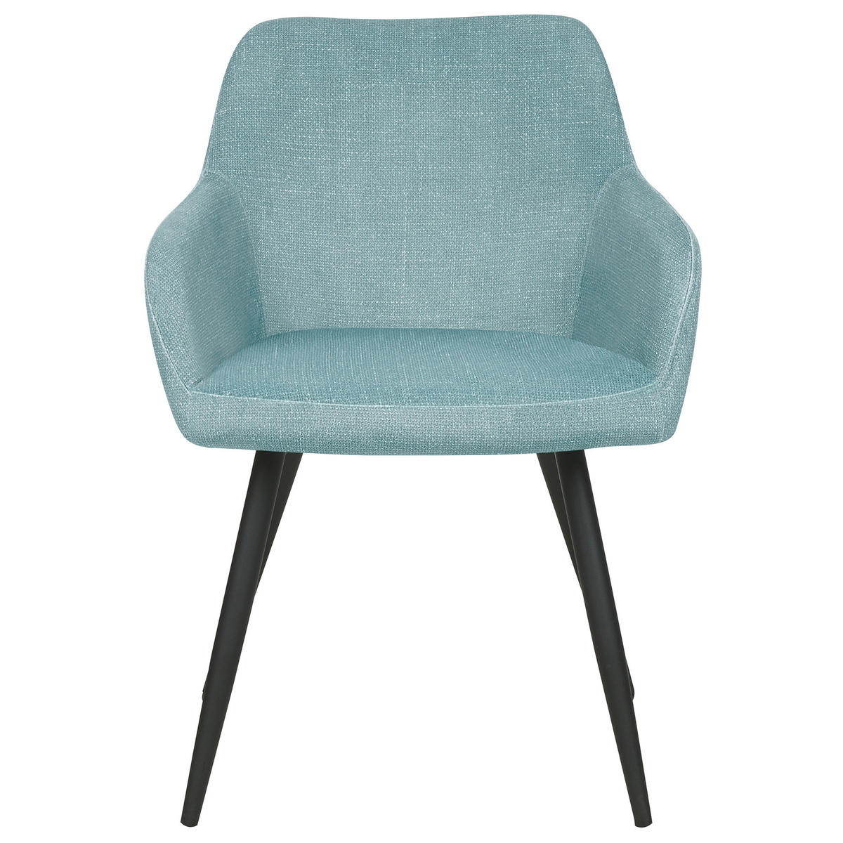 ESSZIMMERSTUHL 2er-Set Samt hellblau Casmalia - Blau/Schwarz, Textil (59/78/62cm) - Beliani