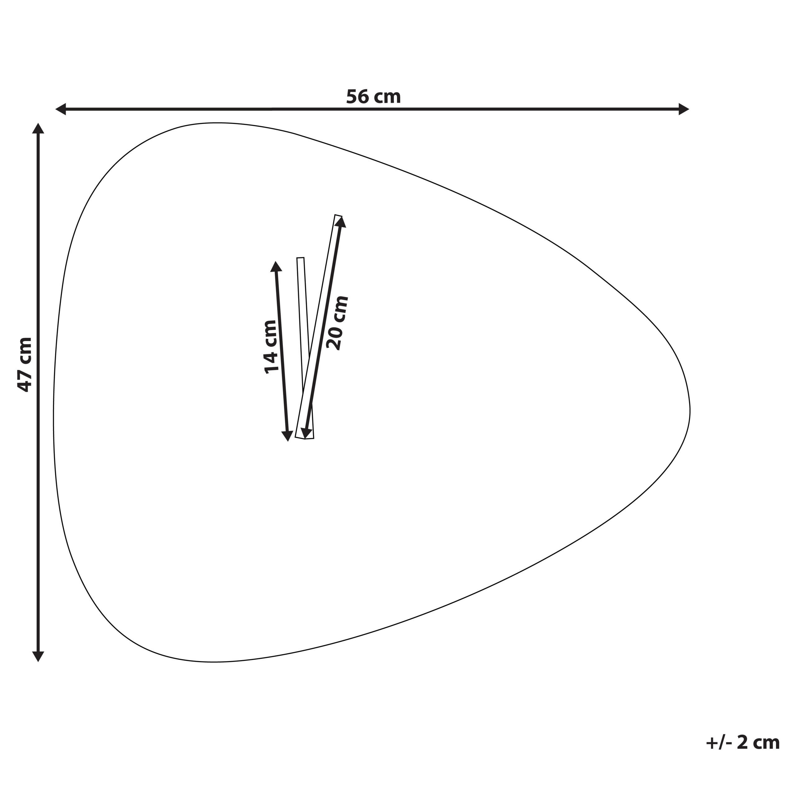 Beliani Wanduhr Schwarz 56x47x1.5 cm