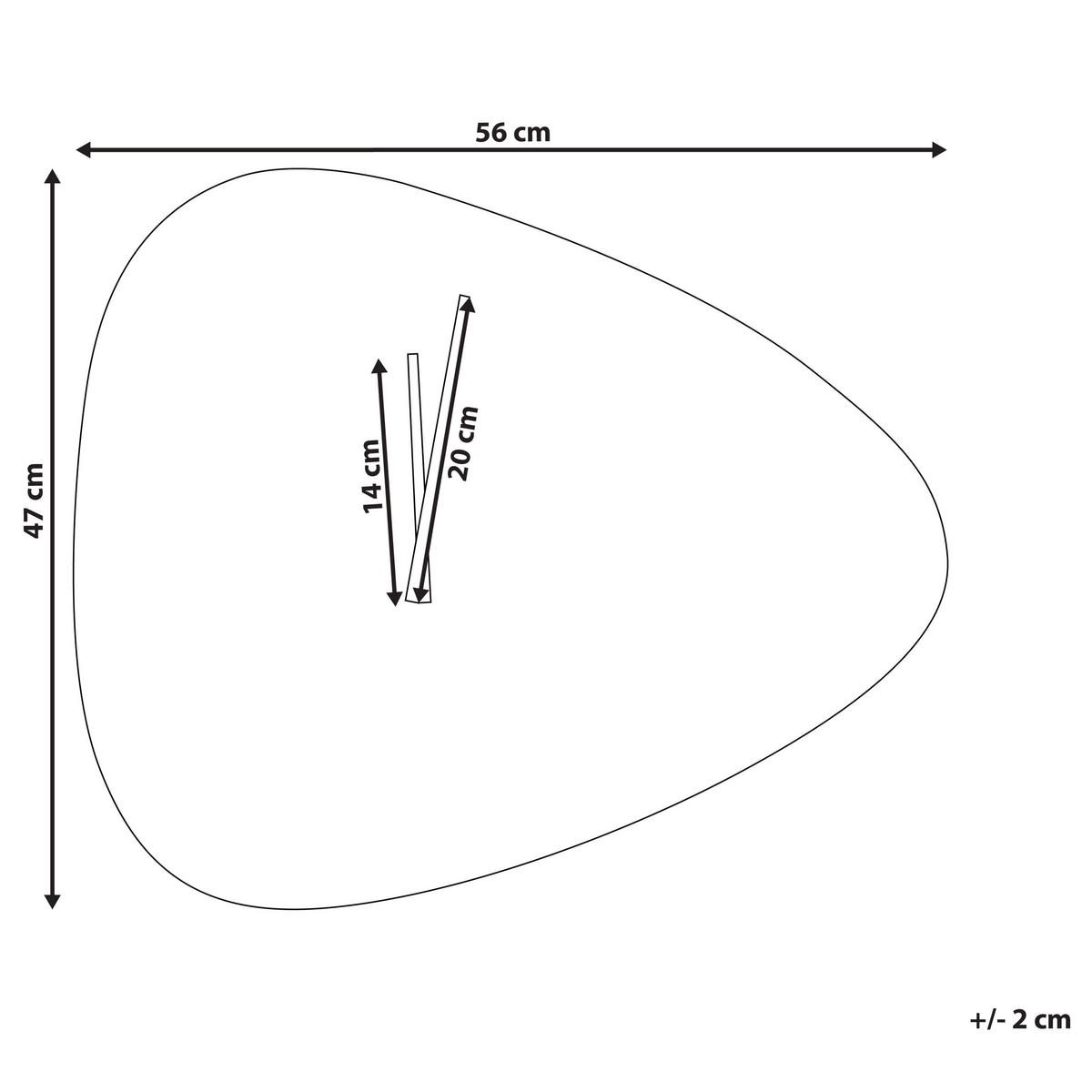 WANDUHR Mango Holz schwarz Loktak - Schwarz, Holz (56/47/1.5cm) - Beliani