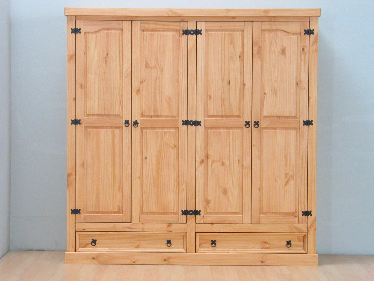 KLEIDERSCHRANK natur - Braun, Holz/Textil (194/196/58cm) - ebuy24