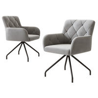 ESSZIMMERSTÜHLE Grey 2er-Set - Grau, Textil (60/58/60cm) - Urban Meuble