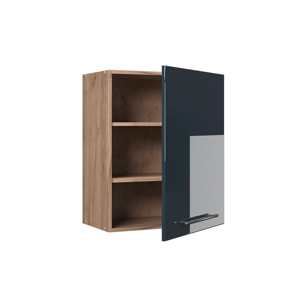 HÄNGESCHRANK Fame-Line, Dunkelblau Hochglanz, 60 cm - Eichefarben/Dunkelblau, Holzwerkstoff (60/72/34.1cm) - Vicco