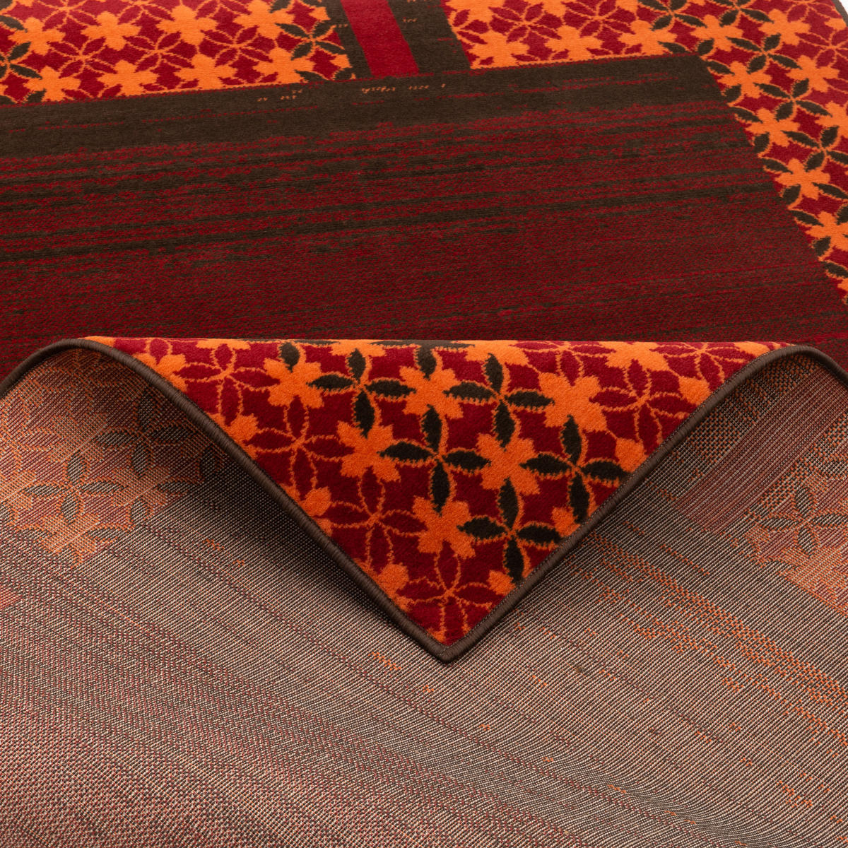 MODERN DESIGNER VELOURS TEPPICH SAMBA - Rot, Textil (160/230cm) - Pergamon
