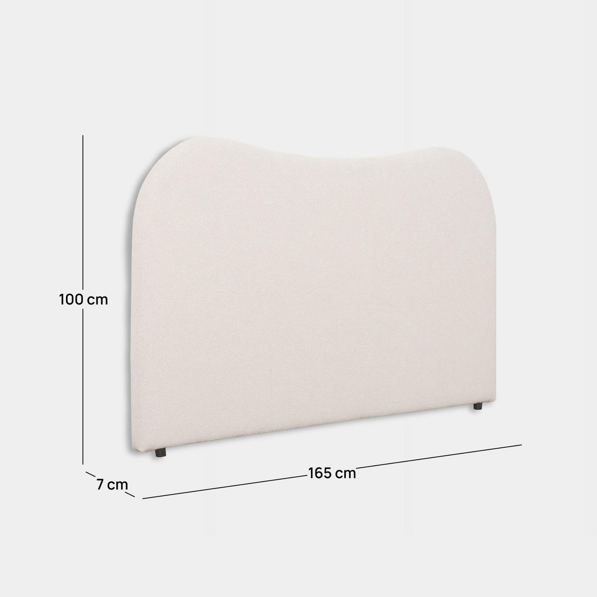 KOPFTEIL DOPPELTES Sand Beige 165 cm x 100 cm - Beige, Textil (165/7cm) - Klast Home