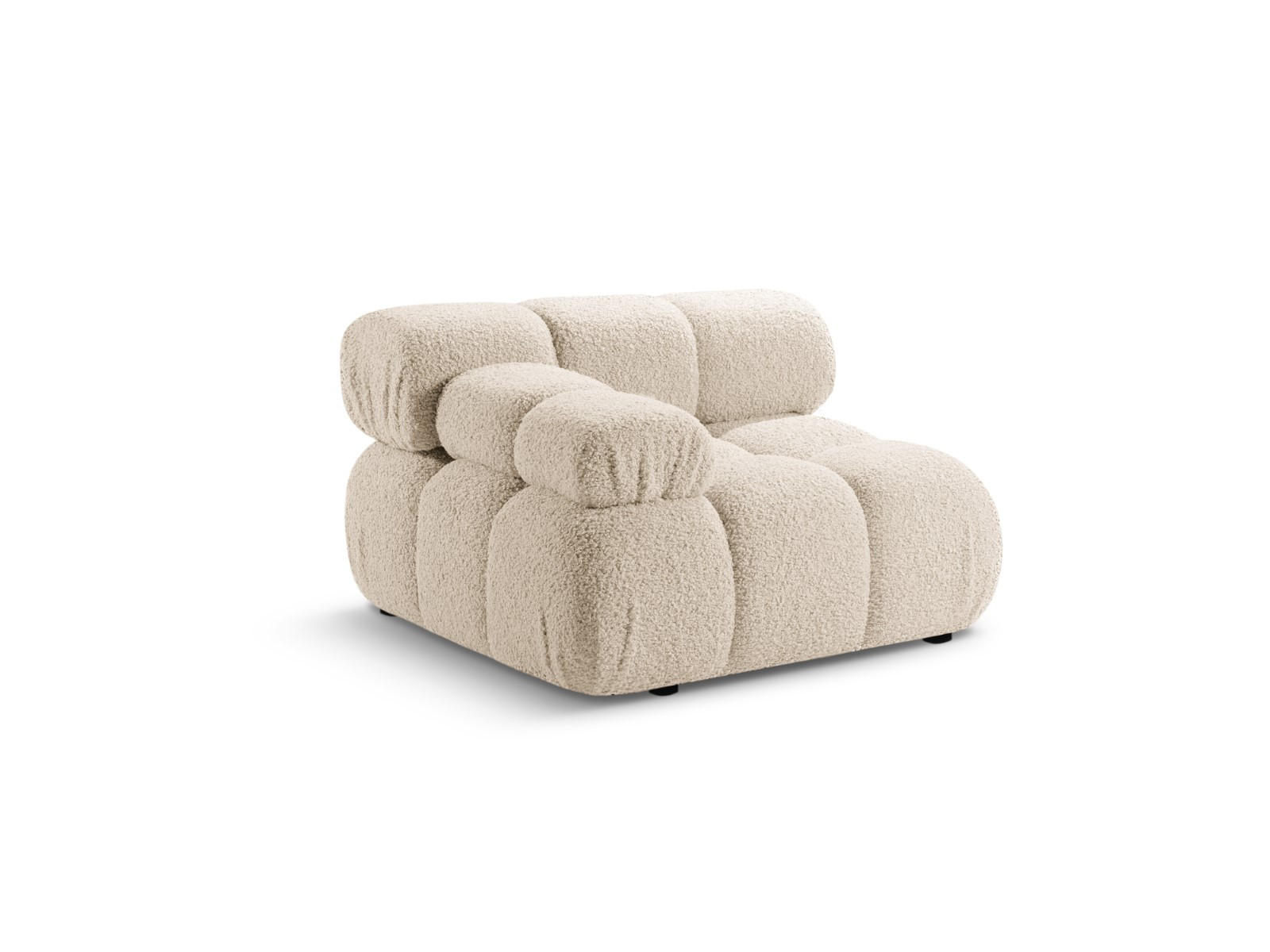 MODUL links Bellis aus Boucle leichtes beige - Creme, Textil (94/70/94cm) - Micadoni