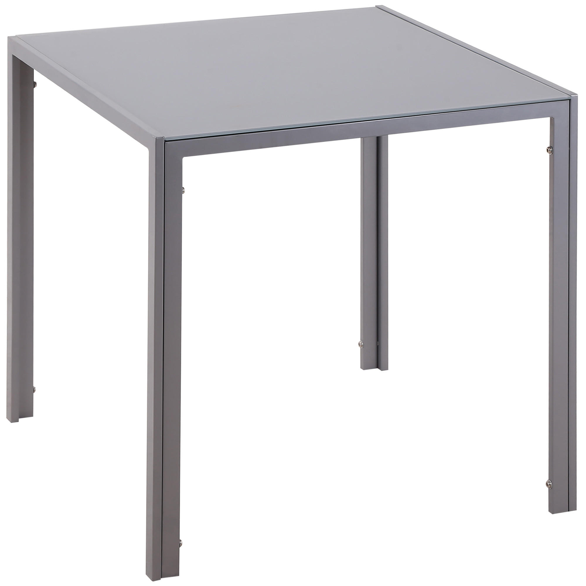 ESSTISCH Grau 75.0/75.0/75.0 - Grau, Metall (75/75/75cm)