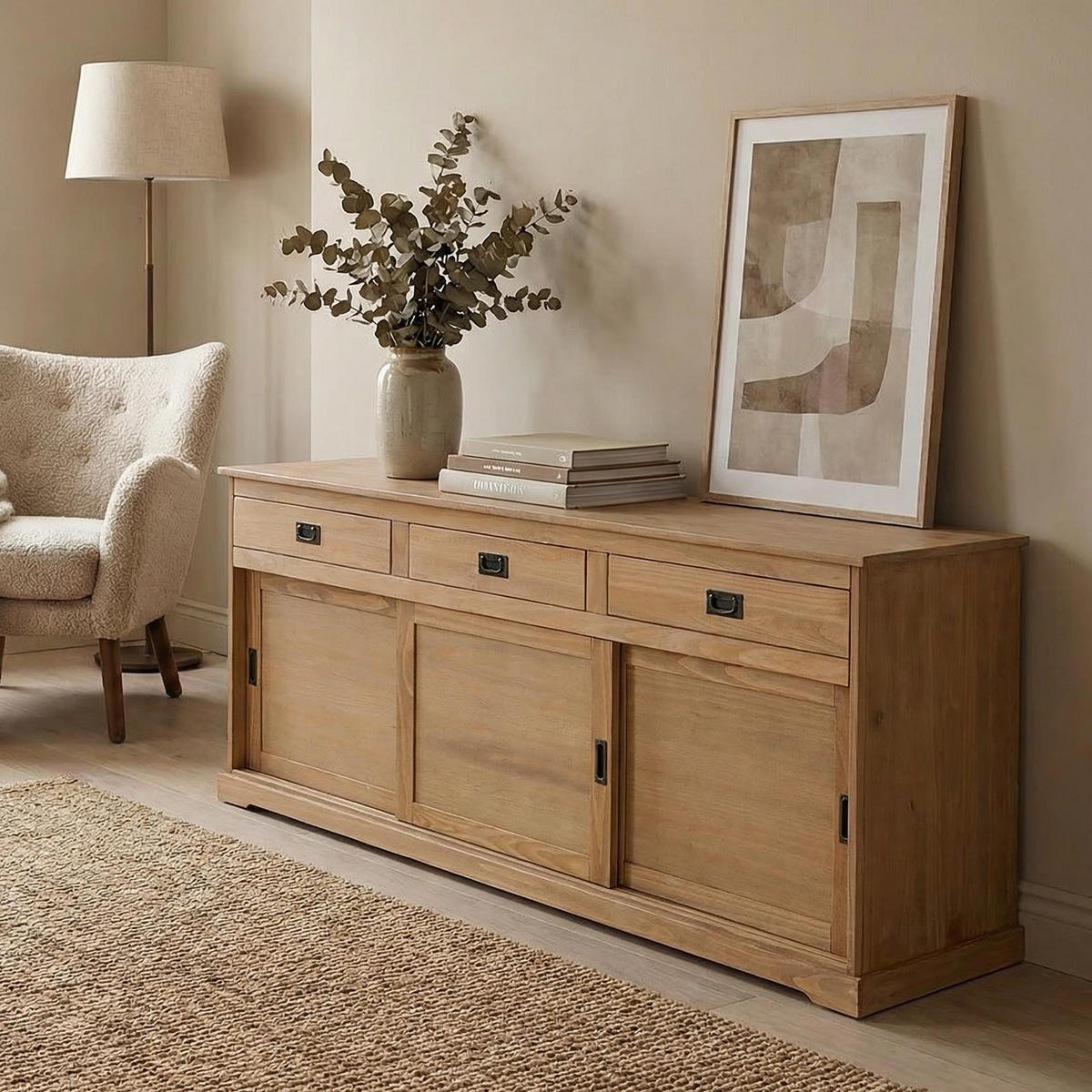 ANRICHTE SAVONA - Braun, Holz (160/84/45cm) - IDIMEX