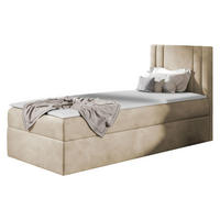BOXBETT Carmen Mini, Seite zum Öffnen des Bettkastens: Rechts - Naturfarben, Holz (90/200cm) - MIRJAN24