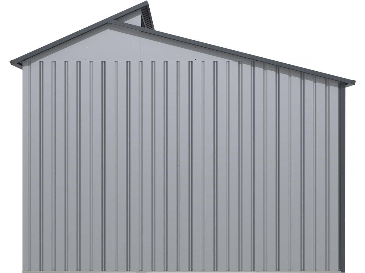 METALL-GARTENHAUS madras Grau - Grau, Metall (355/237/257cm) - Habitat Garten