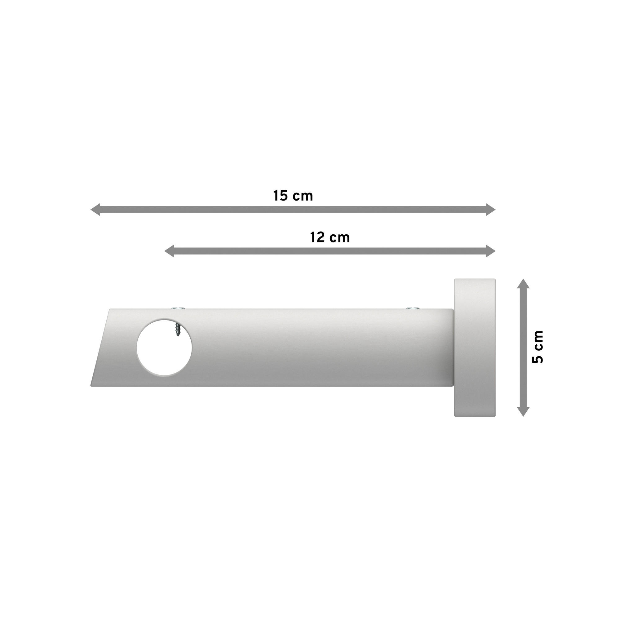 TRÄGER FÜR GARDINENSTANGEN 20 mm Ø, Talena 1-läufig, Weiß - Weiß, Holz (15/5.3/5.3cm) - INTERDECO