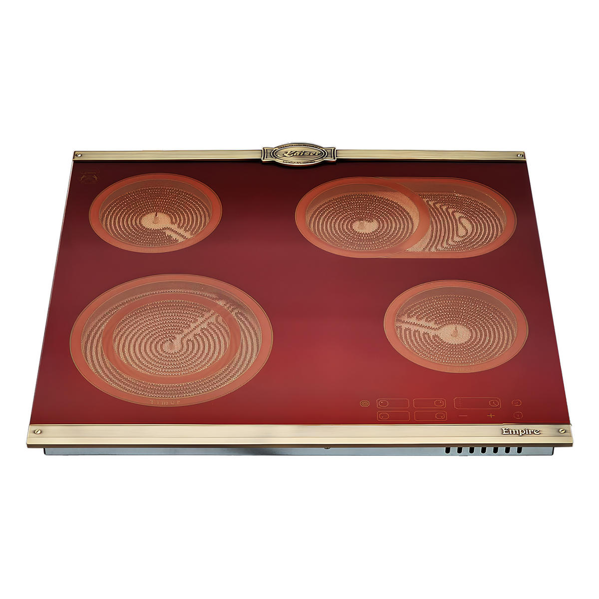 BACKOFEN-SET Elektro Backofen 60 cm Rot EH 6355 RotEm+KCT 6185 Em Glaskeramik Kochfeld 60 cm Schwarz - Rot, Metall (59.4/59.4/57.5cm) - Kaiser Küchengeräte