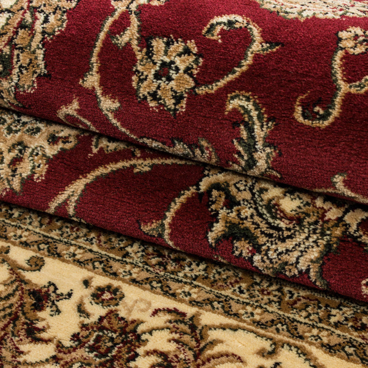 TEPPICH Orient Kurzflor klassisch Polypropylen Wohnzimmer Rot Läufer 80x150 - Rot, Textil (80/150cm) - KADIMA DESIGN
