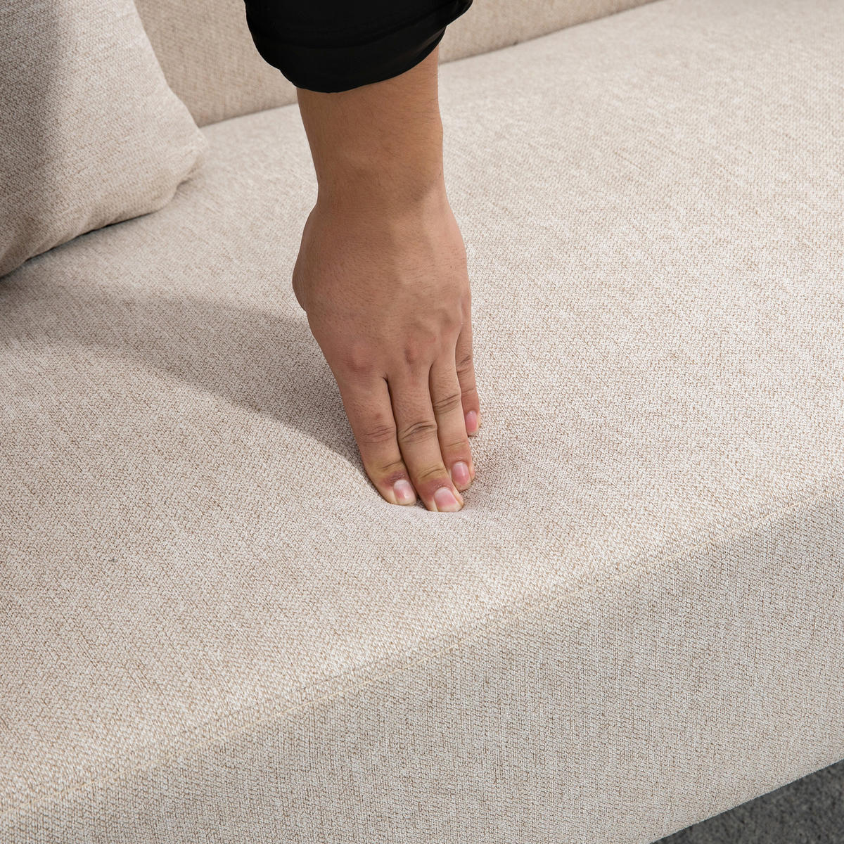 2-SITZER Sofa Creme 130.0/70.0/80.0 cm - Creme, Holz (70/80/130cm)