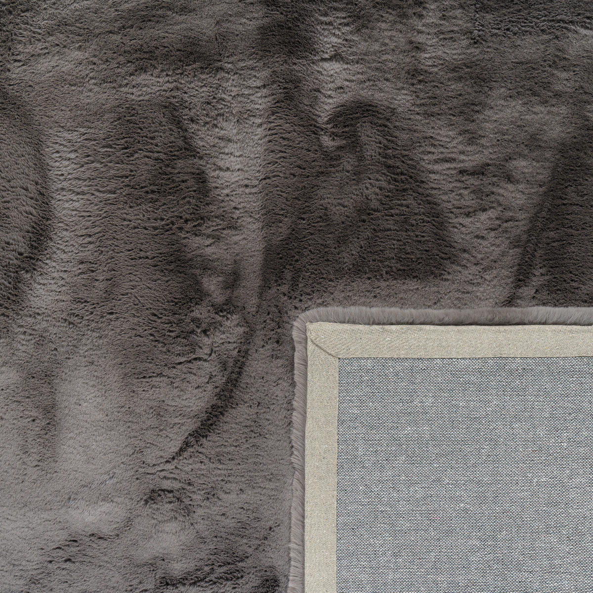 HOCHFLORTEPPICH 160/160 cm Rabbit Deluxe 860 - Anthrazit, Textil (160/160cm) - Paco Home
