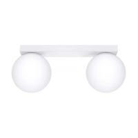 LED DECKENLEUCHTE Stahl Weiss - Weiß, Glas (34.5/12/14.5cm)