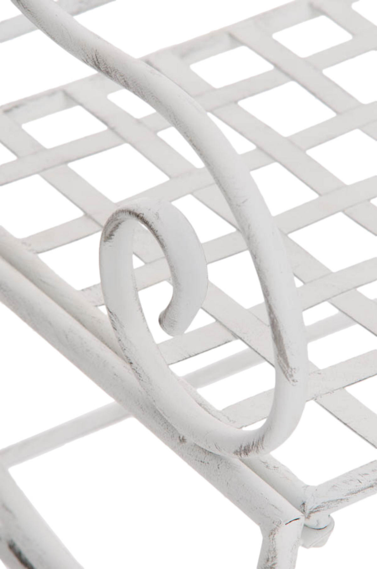 GARTENSTUHL 4er Set Metall antik weiß - Weiß, Metall (56/92/53cm) - CLP