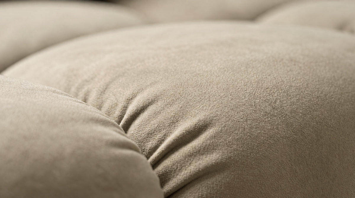 BIG SOFA AMIA Taupe Velvet - Taupe/Schwarz, Kunststoff/Textil (290/86/178cm) - KAWOLA