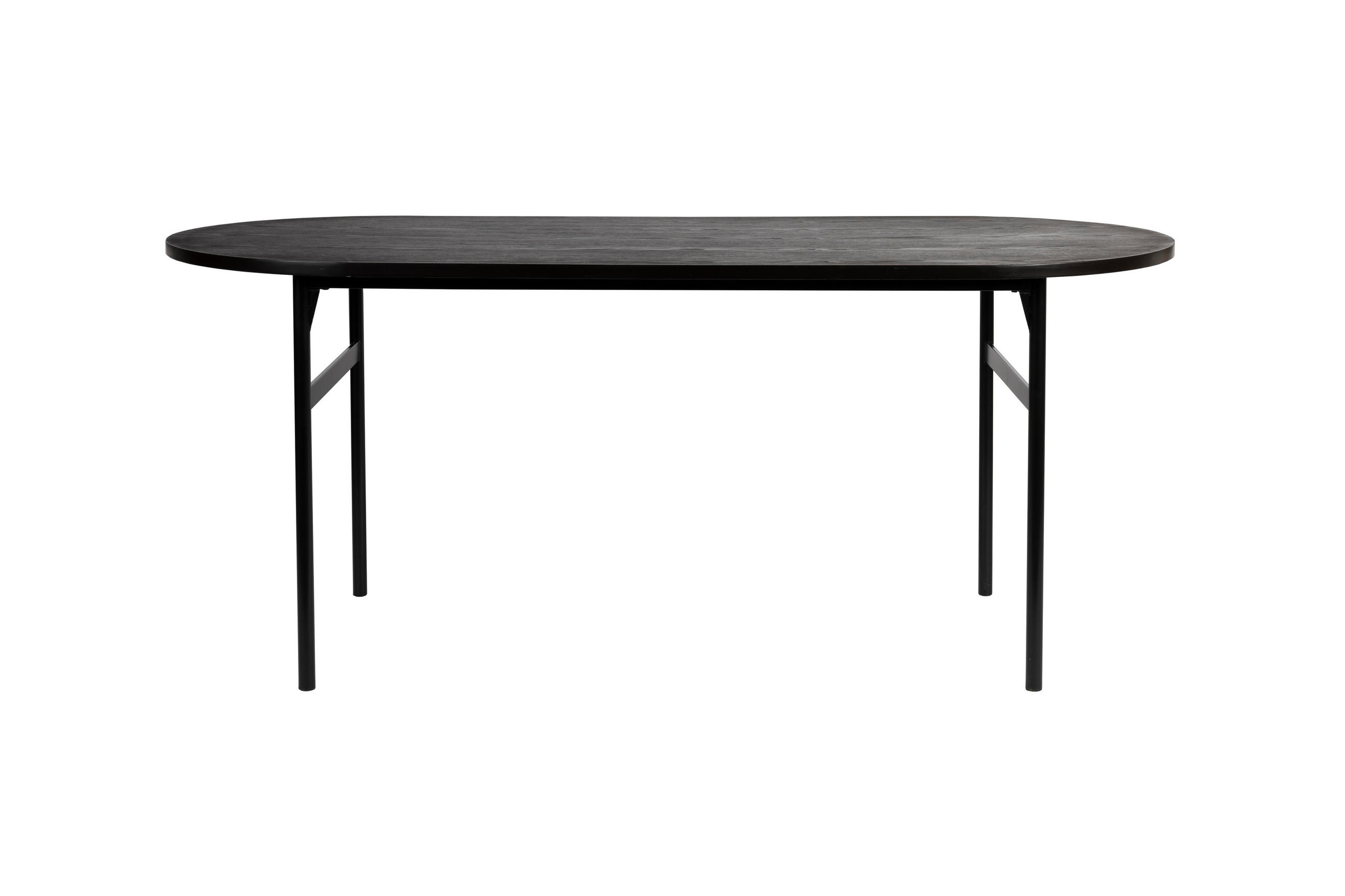 ESSTISCH Marcio - Schwarz - 180/80/75 cm - Schwarz, Metall (180/80/75cm)