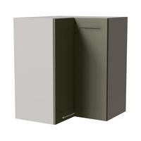 ECKHÄNGESCHRANK Oslo W12/60 Grau / Reed Green Matt 60 / 60 / 72cm - Grau/Grün, Holz/Holzwerkstoff (60/72/60cm) - Feldmann-Wohnen