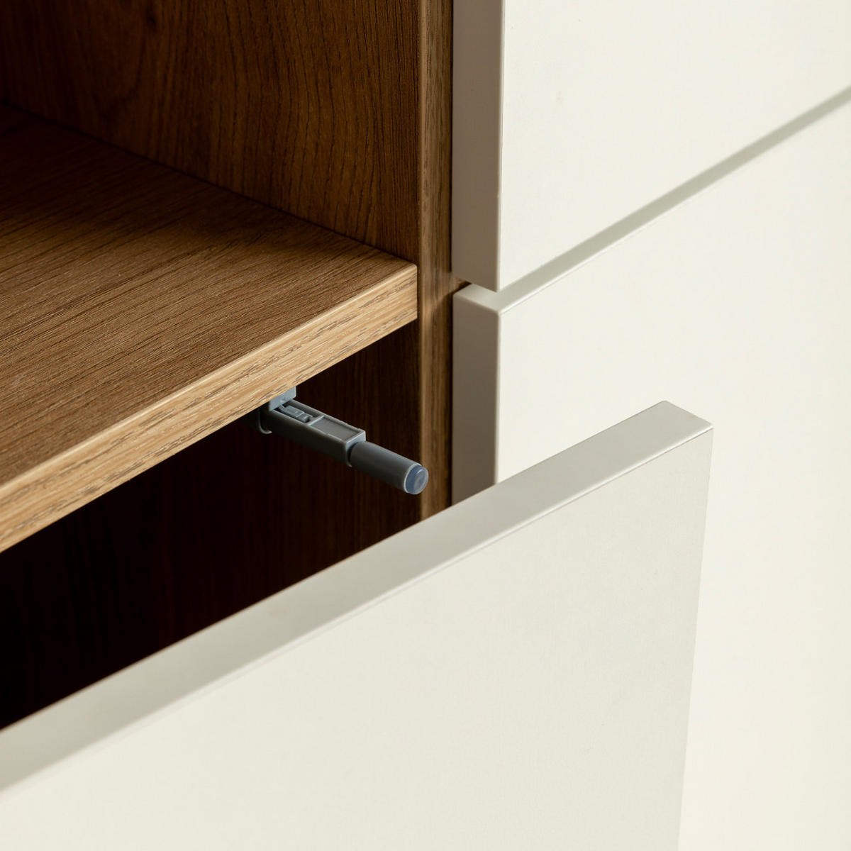 HIGHBOARD Nadine Natur - Weiß 120 cm x 138 cm - Braun, Holzwerkstoff (120/138/41cm) - Kenay Home