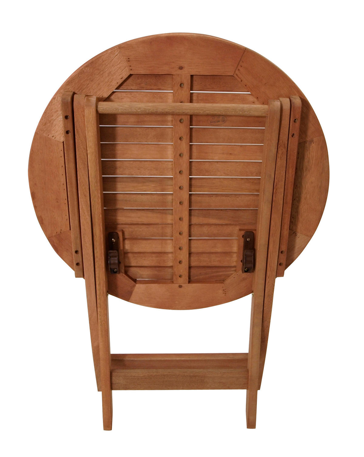 KLAPPTISCH Sidney 65cm rund aus Eukalyptusholz - Braun, Holz (65/65/72cm) - TPFGarden