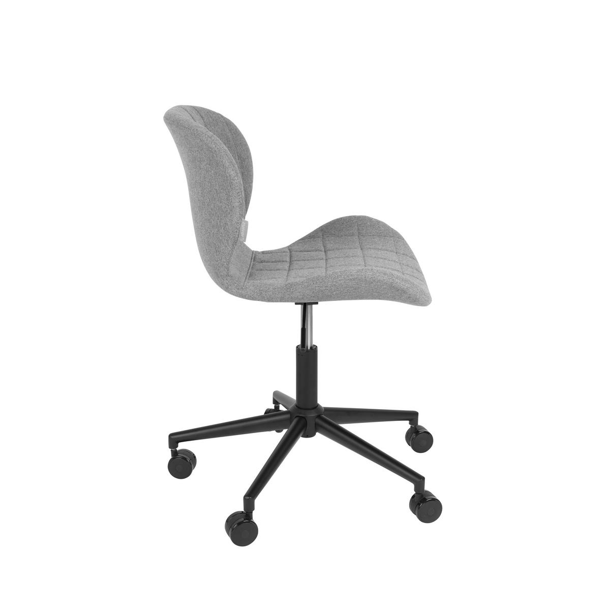 BÜROSTUHL OMG Schwarz/ Grau - Grau, Textil (65/76/65cm) - Zuiver