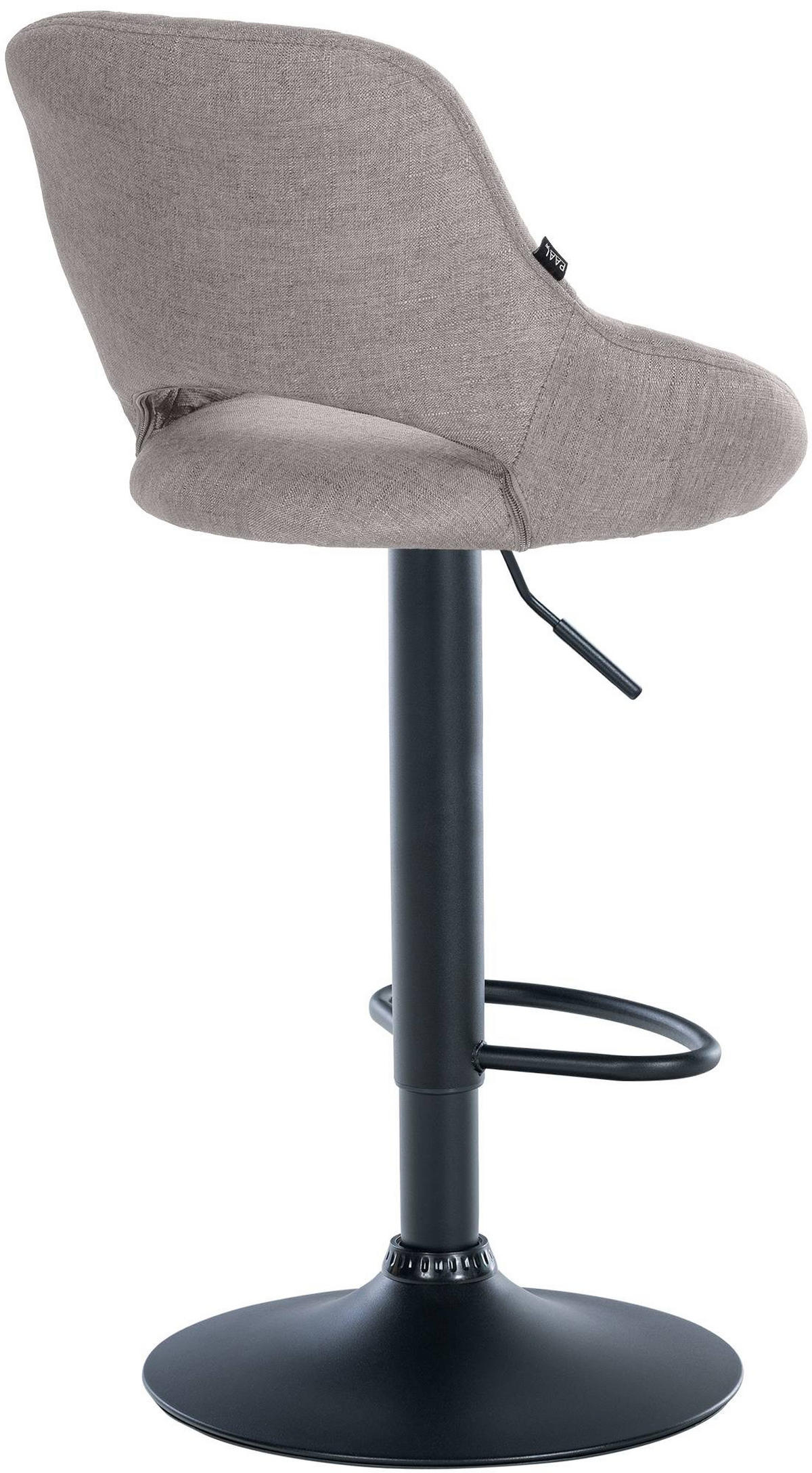 BARHOCKER Stoff Grau - Schwarz/Grau, Textil/Metall (47/85/48cm) - CLP