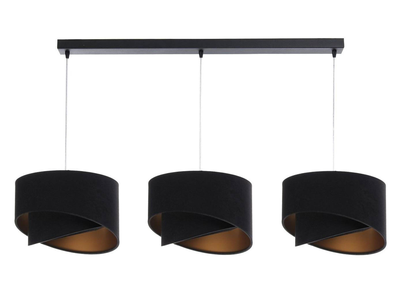HÄNGELEUCHTE Gold 30/18 cm - Goldfarben/Schwarz, Kunststoff (30/0.3/18cm) - ONZENO