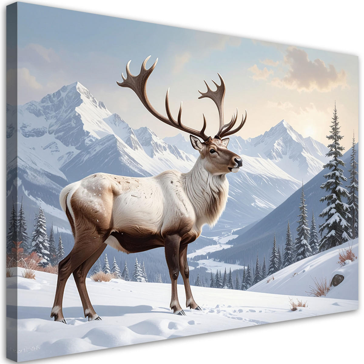 LEINWANDBILD Weihnachten 90x60cm - Weiß, Textil (90/60cm) - Feeby