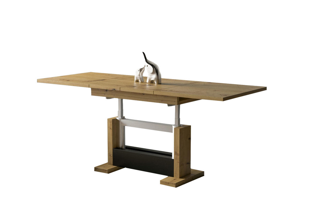 COUCHTISCH Kella höhenverstellbar ausziehbar bis 170 cm - Eiche Artisan, Holzwerkstoff (110/65/58cm) - Endo-Moebel