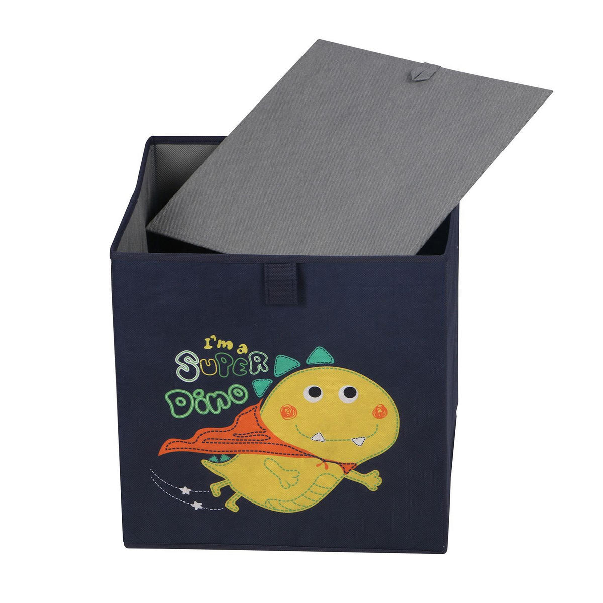 FALTBOX DINO-2 2ER-SET - Dunkelblau, Textil (32/32/32cm) - IDIMEX