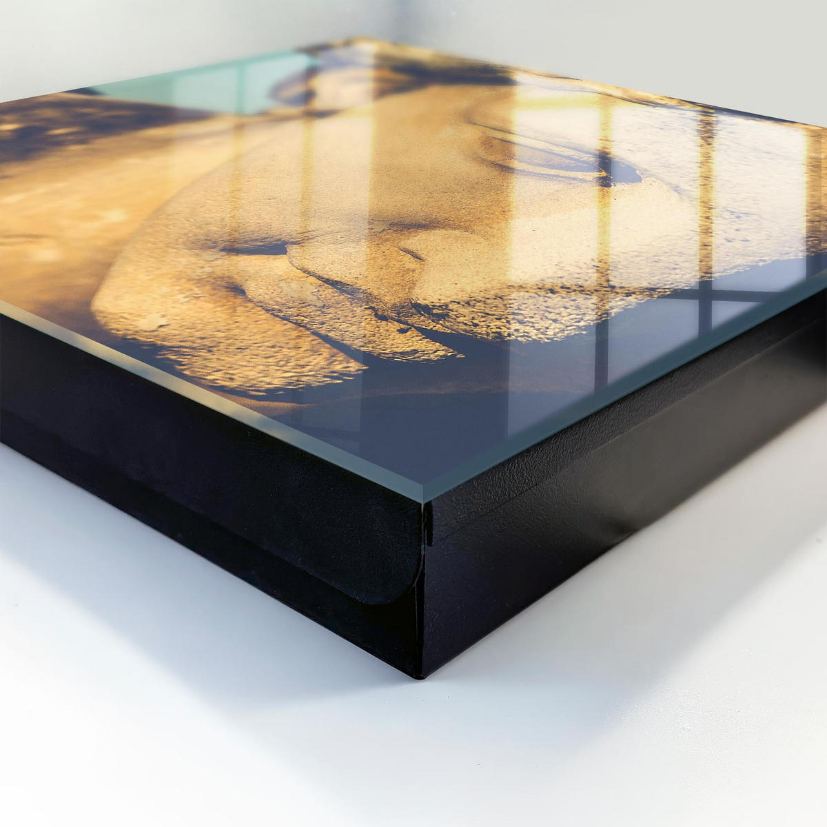SCHLÜSSELBOX Schwarz 30x30 cm- Türöffnung nach rechts - Stille Eleganz - Gelb, Metall (30/30/5cm) - TULUP
