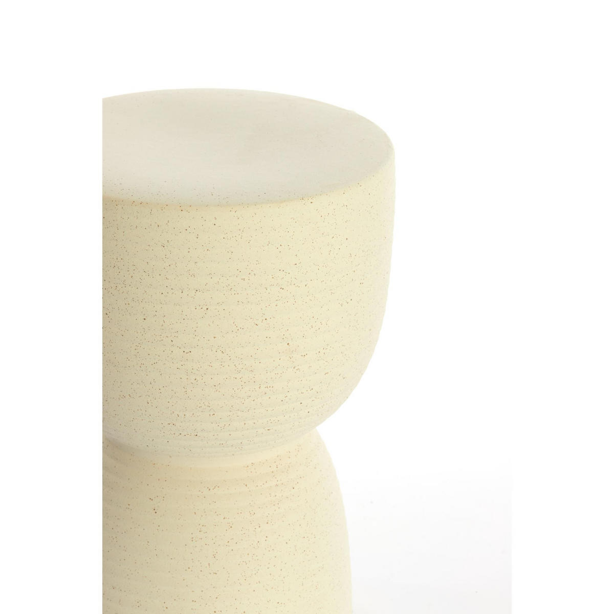 BEISTELLTISCH Finca Weiß 28.5/28.5/42 cm - Weiß, Keramik (28.5/28.5/42cm) - Light & Living