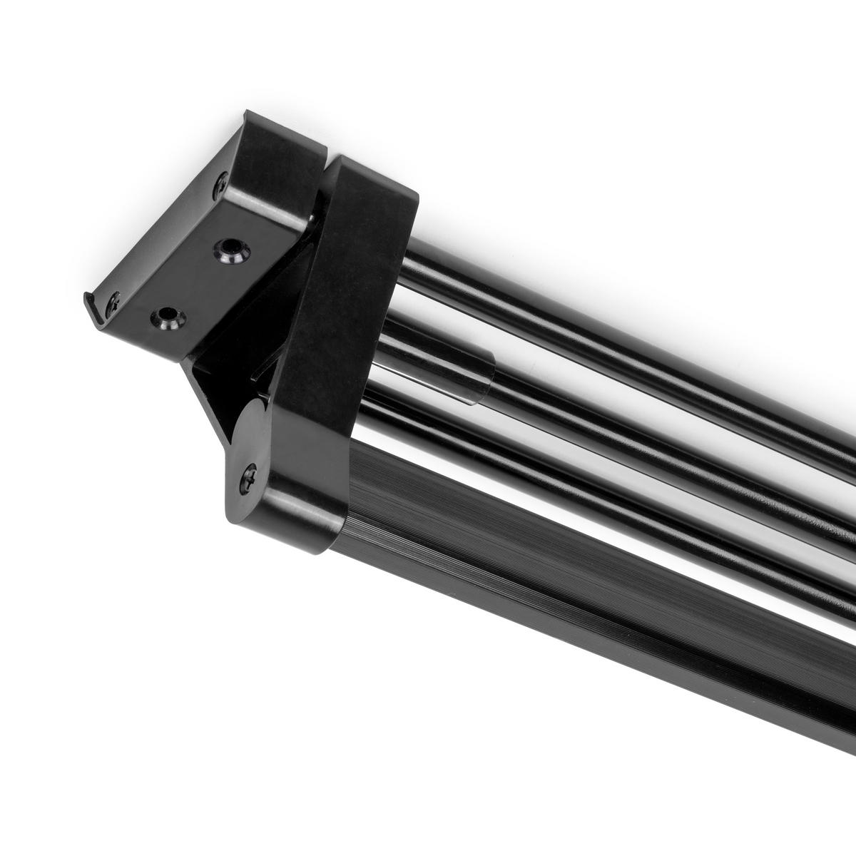 KLEIDERSTANGE Ausziehbarer für Schränke, Schwarz, Aluminium - Schwarz, Metall (9/9/45cm) - EMUCA