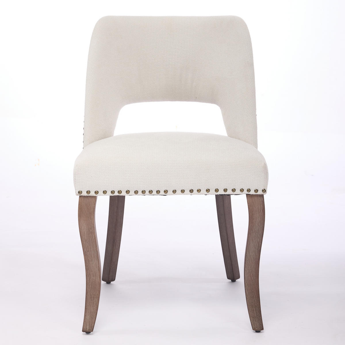 ESSZIMMERSTUHL 2er-Set mit Stoffbezug und Holzbeinen, Beige - Beige, Textil (58/82.5/51cm)