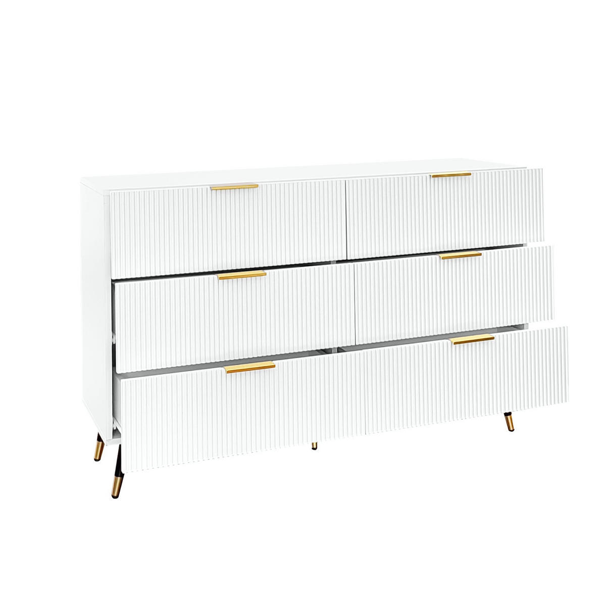 SIDEBOARD Weiß 120/40/77 cm - Weiß, Holzwerkstoff (40/77/120cm) - Urban Meuble