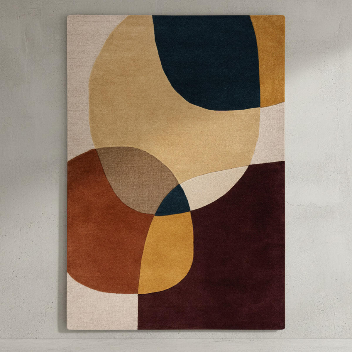 WOLLTEPPICH Abstrakt-Design mit farbakzente AIRE - Multicolor, Textil (120/170cm) - KADIMA DESIGN