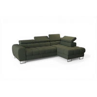 ECKSOFA Bastien Mit Schlaffunktion - Grün, Holzwerkstoff/Textil (260/170cm) - Fun Möbel