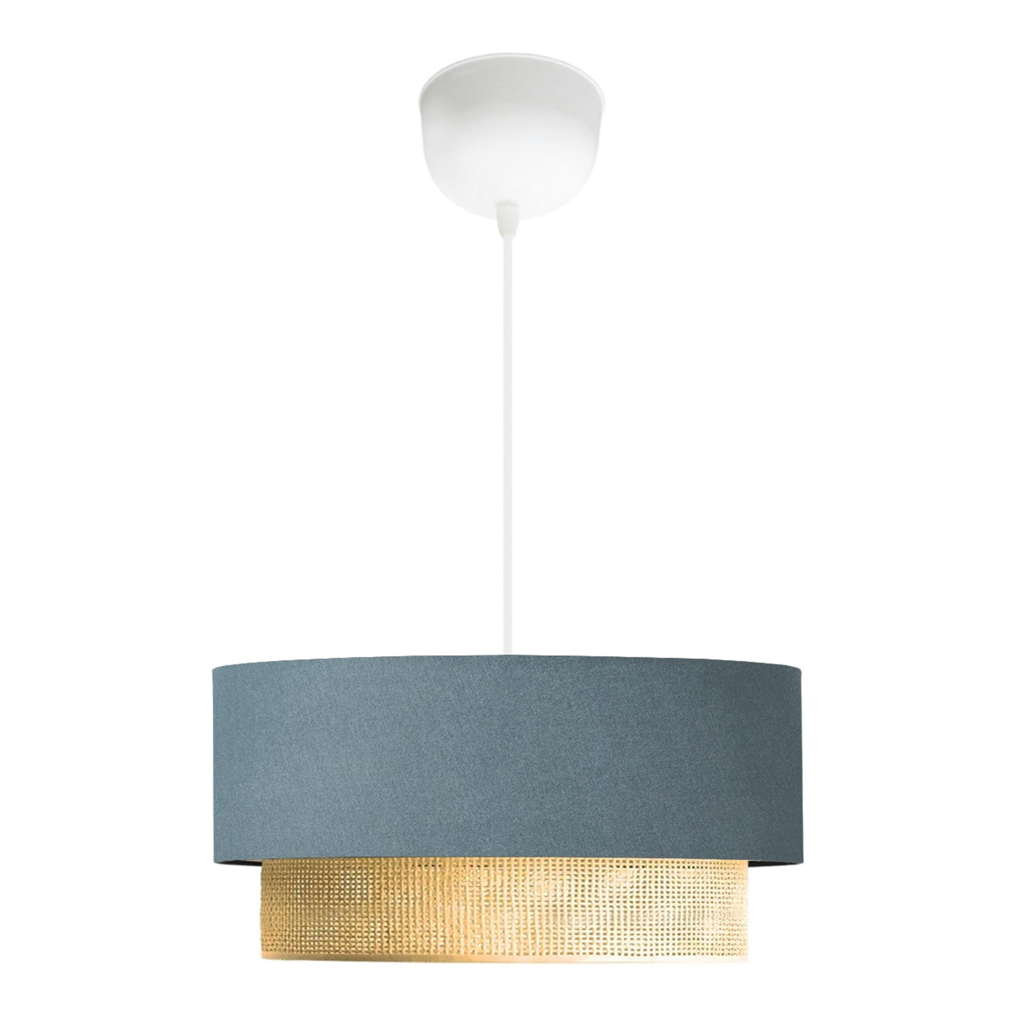 HÄNGELEUCHTE Loughborough - Blaugrau, Textil (30/30/70cm) - lux.pro