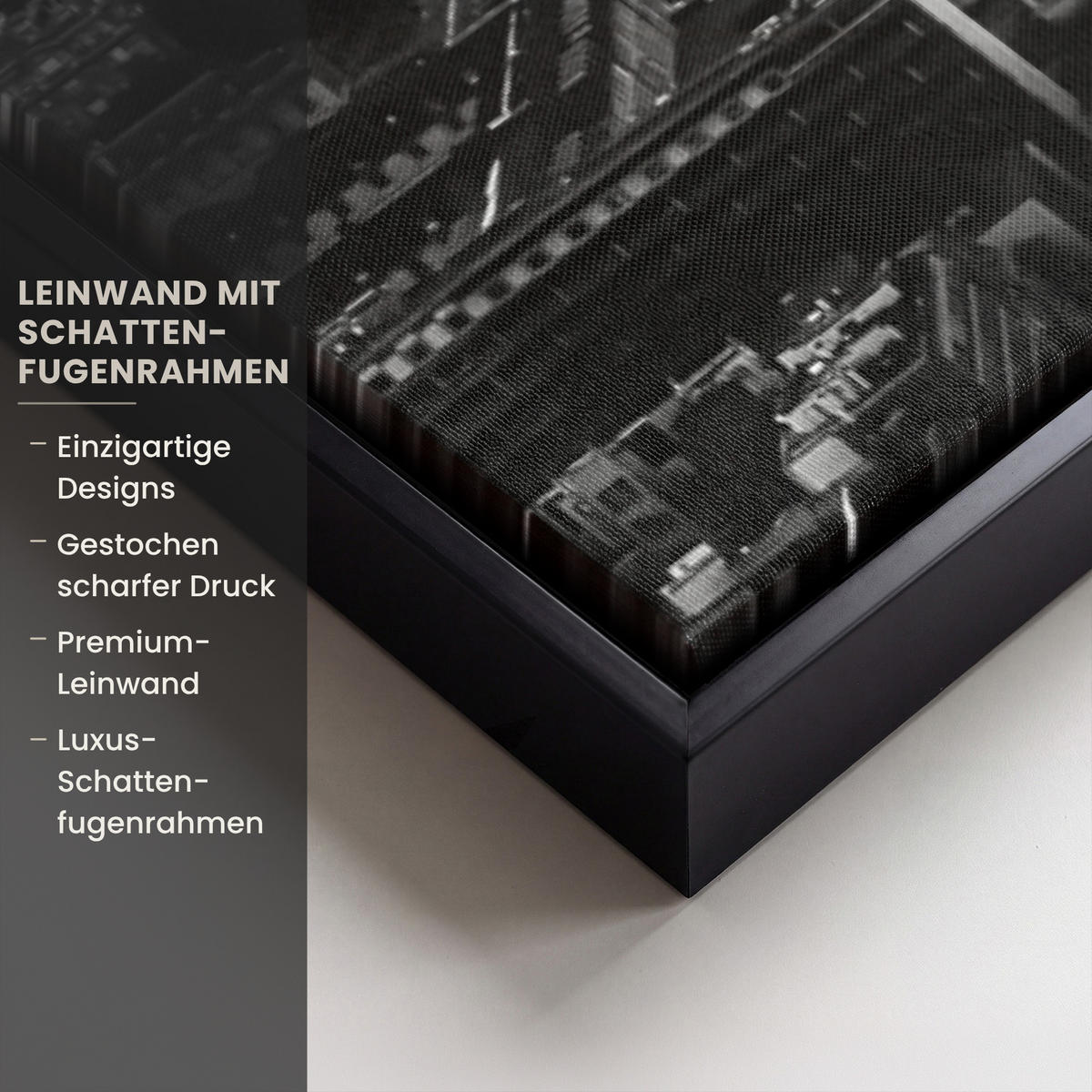 LEINWAND Bilder mit Rahmen - Paris - Skyline - Eiffelturm - Stadt - Wolken - 60x90 - Dunkelgrau, Textil (60/90cm) - MuchoWow